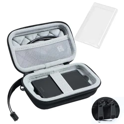 AudioPartner Hard Carrying Case & Clear TPU Cover for Sony Walkman NW-A306 NW-A307 | Protects Player & Accessories thumbnail 1
