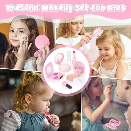 KUBUSFLY Play Purse 35PCS with Camera Makeup for Girls 3-12 | Princess Pretend Play Set thumbnail 5