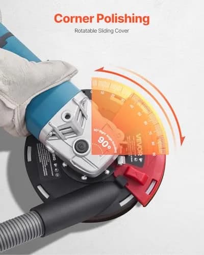VEVOR Angle Grinder Dust Shroud with 5-inch Diamond Wheel & Vacuum Adapter | 1.02 kg (2.25 lb) thumbnail 3