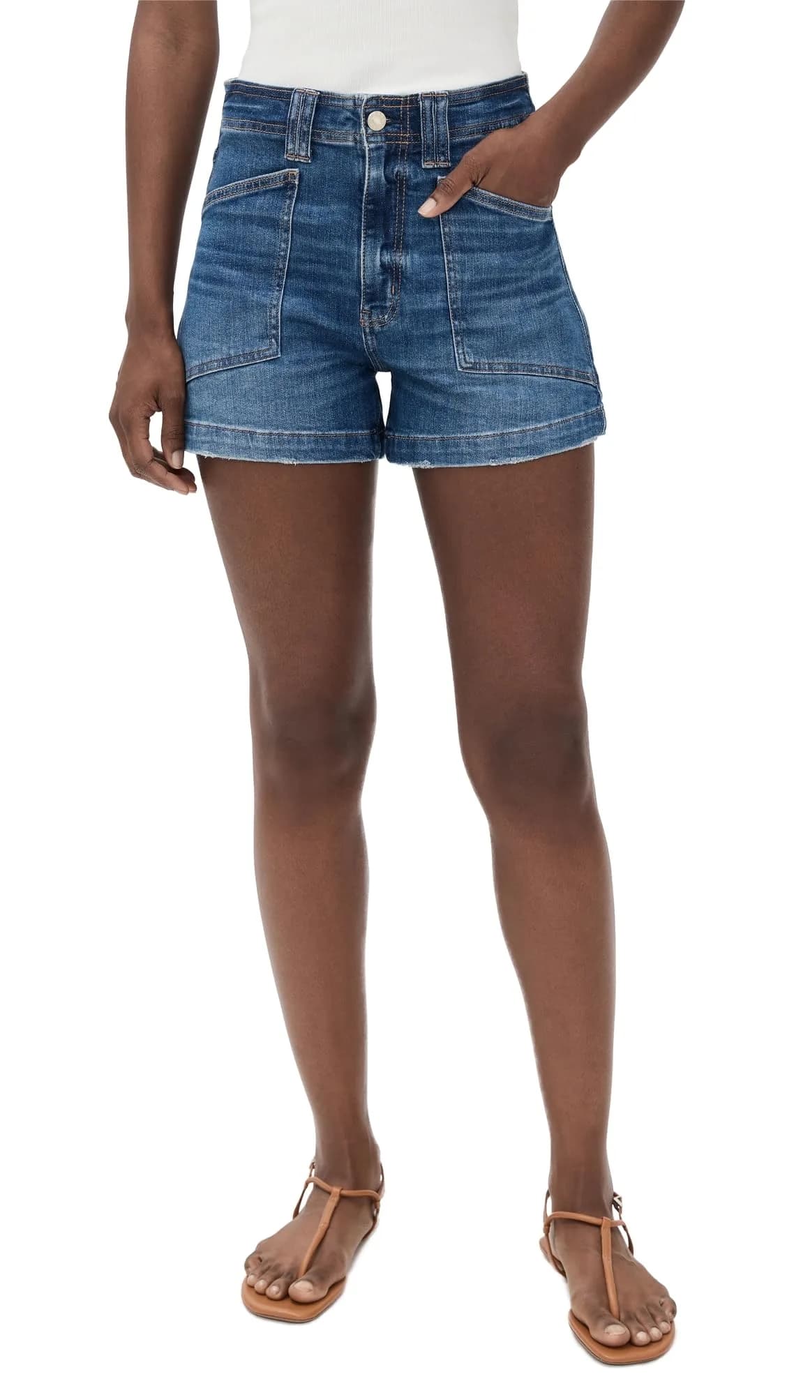 DAZE Women's Valley Girl Shorts, Manhattan, Size 30 | High-Rise Relaxed Fit Denim - main product image