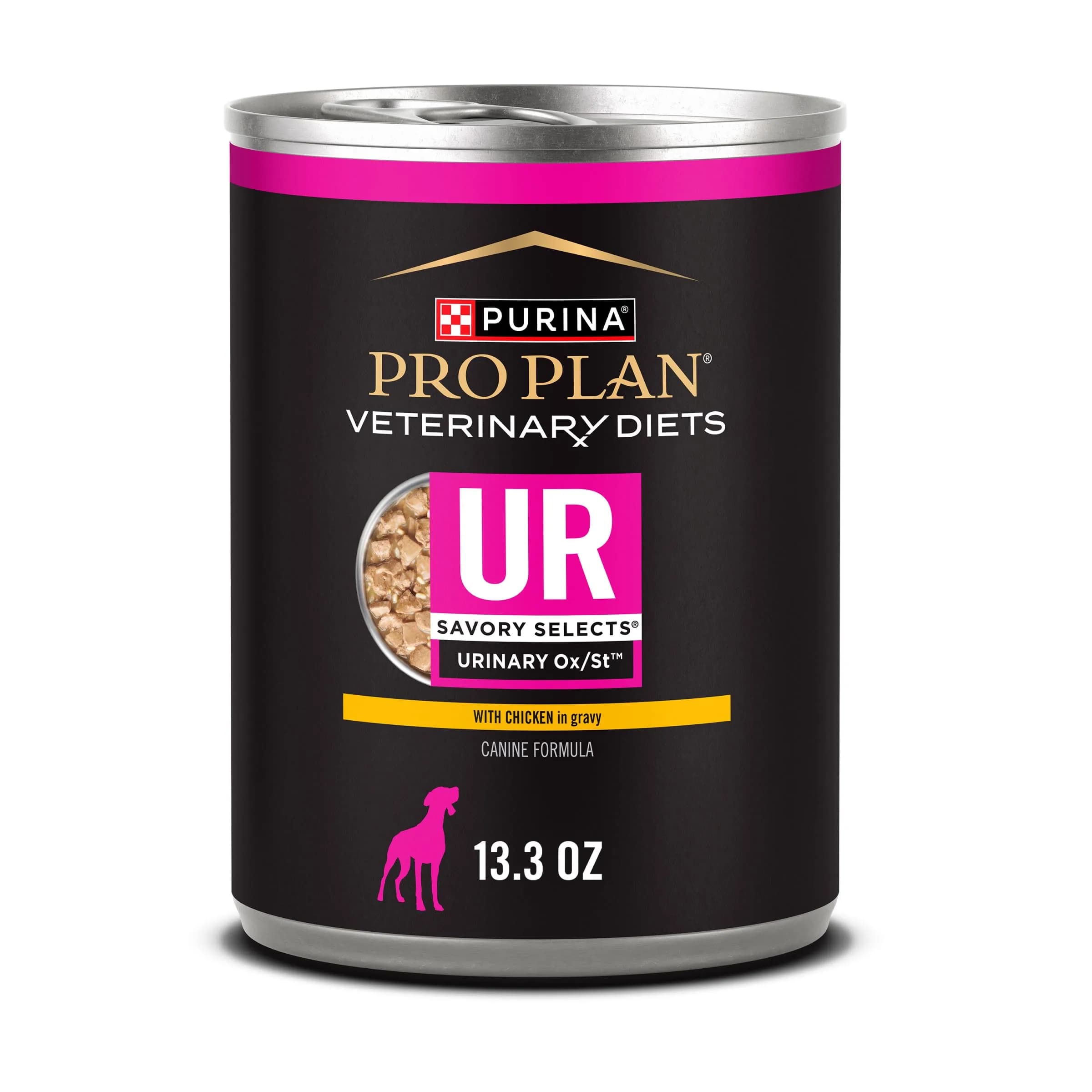 Pro Plan Veterinary Diets UR Savory Selects Wet Dog Food 13.3oz | Supports Urinary Health & Dissolves Stones
