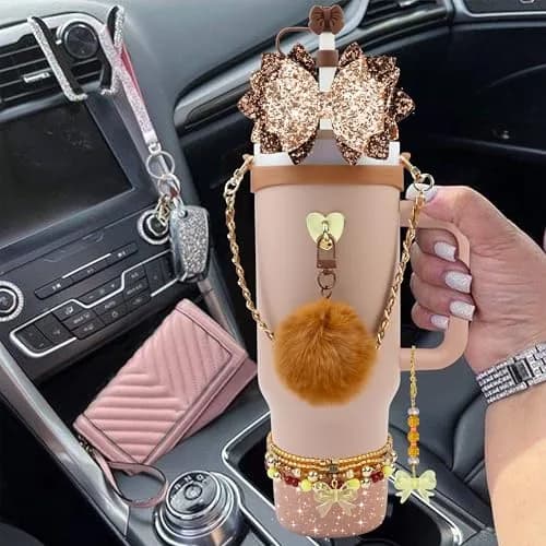 Hpebl 11PCS Bow Accessories for Stanley Cup Tumbler 30 40oz | Unique Decor & Protection thumbnail 5