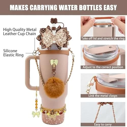 Hpebl 11PCS Bow Accessories for Stanley Cup Tumbler 30 40oz | Unique Decor & Protection thumbnail 2