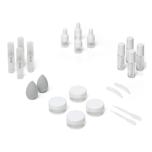 Vessara Mini Makeup Containers for Travel, 22-Piece Set | TSA Approved & Refillable Cosmetic Jars for Creams, Liquids, and Powders thumbnail 1
