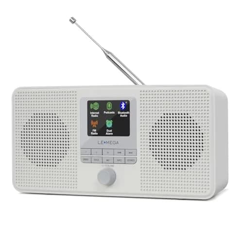 LEMEGA IR4S Internet Radio, Bluetooth, FM, Podcasts, Spotify, Portable Stone Grey | 30,000+ Stations thumbnail 1