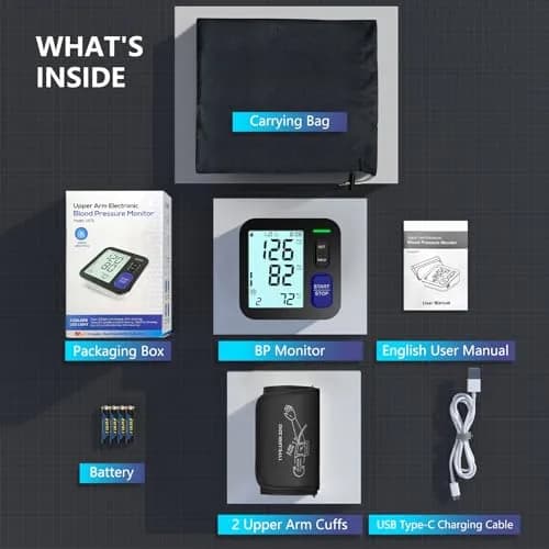 AQESO Automatic Upper Arm Blood Pressure Monitor with Medium/Large Cuff (9"-17") | Clinically Accurate Readings thumbnail 7
