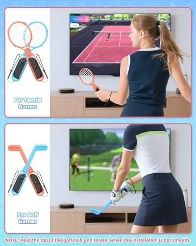 MENEEA Switch Sports Accessories Bundle with Organizer Station for Nintendo Switch 2/1/OLED | 2-Player Pack thumbnail 5