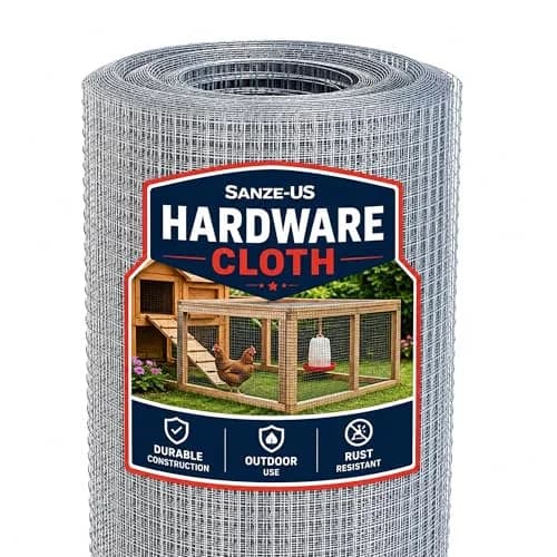 SANZEUS Hardware Cloth 1/4 Inch 24in x 50ft | Durable Galvanized Steel Mesh for Garden & Animal Protection thumbnail 1