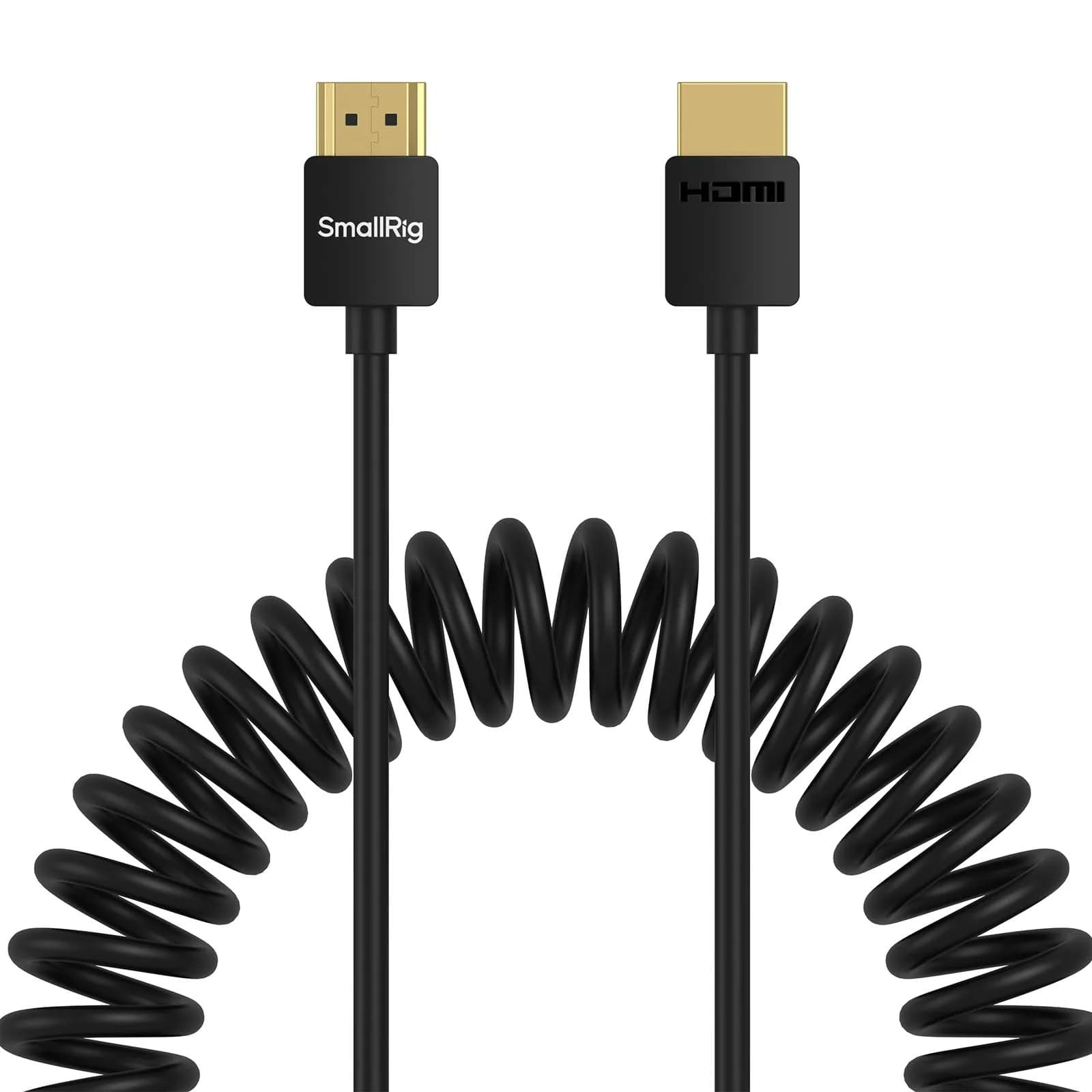 SMALLRIG Coiled HDMI Cable 2.0 (A to A) - 4K 60Hz Flexible TPU Camera Cord - main product image