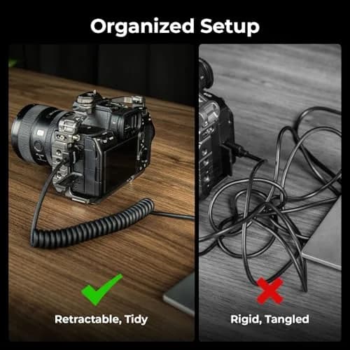 SMALLRIG Coiled HDMI Cable 2.0 (A to A) 1.2m (47.1in) | 4K@60Hz 18Gbps High Speed Data Transmission thumbnail 4