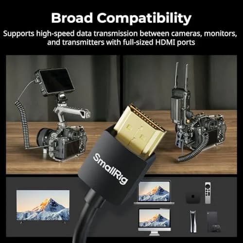 SMALLRIG Coiled HDMI Cable 2.0 (A to A) 1.2m (47.1in) | 4K@60Hz 18Gbps High Speed Data Transmission thumbnail 5