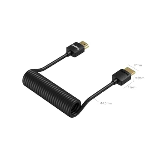 SMALLRIG Coiled HDMI Cable 2.0 (A to A) 1.2m (47.1in) | 4K@60Hz 18Gbps High Speed Data Transmission thumbnail 7
