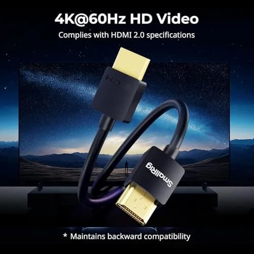 SMALLRIG Coiled HDMI Cable 2.0 (A to A) 1.2m (47.1in) | 4K@60Hz 18Gbps High Speed Data Transmission thumbnail 3