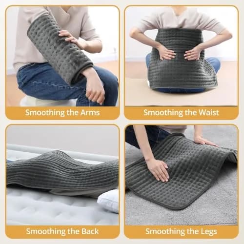 Siinsay Electric Heating Pad for Back and Cramps 17"x33" | Large Microfiber Relief thumbnail 7