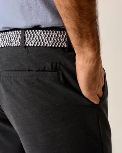 johnnie-O Mulligan Performance Shorts Black / 40 | Premium Golf Shorts with Magnetic Pockets & Tucked Waist thumbnail 2