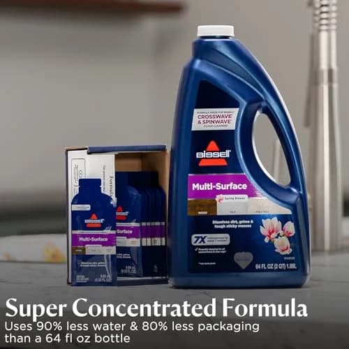 Bissell Multi-Surface Super Concentrate Solution Pouches 14-Count | Eco-Friendly Formula for Hard Floors & Rugs thumbnail 6