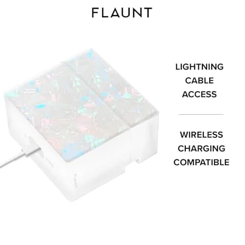 FLAUNT Square AirPods 5/4 Case - Opal Shell | Shockproof Wireless Charging Cover thumbnail 5