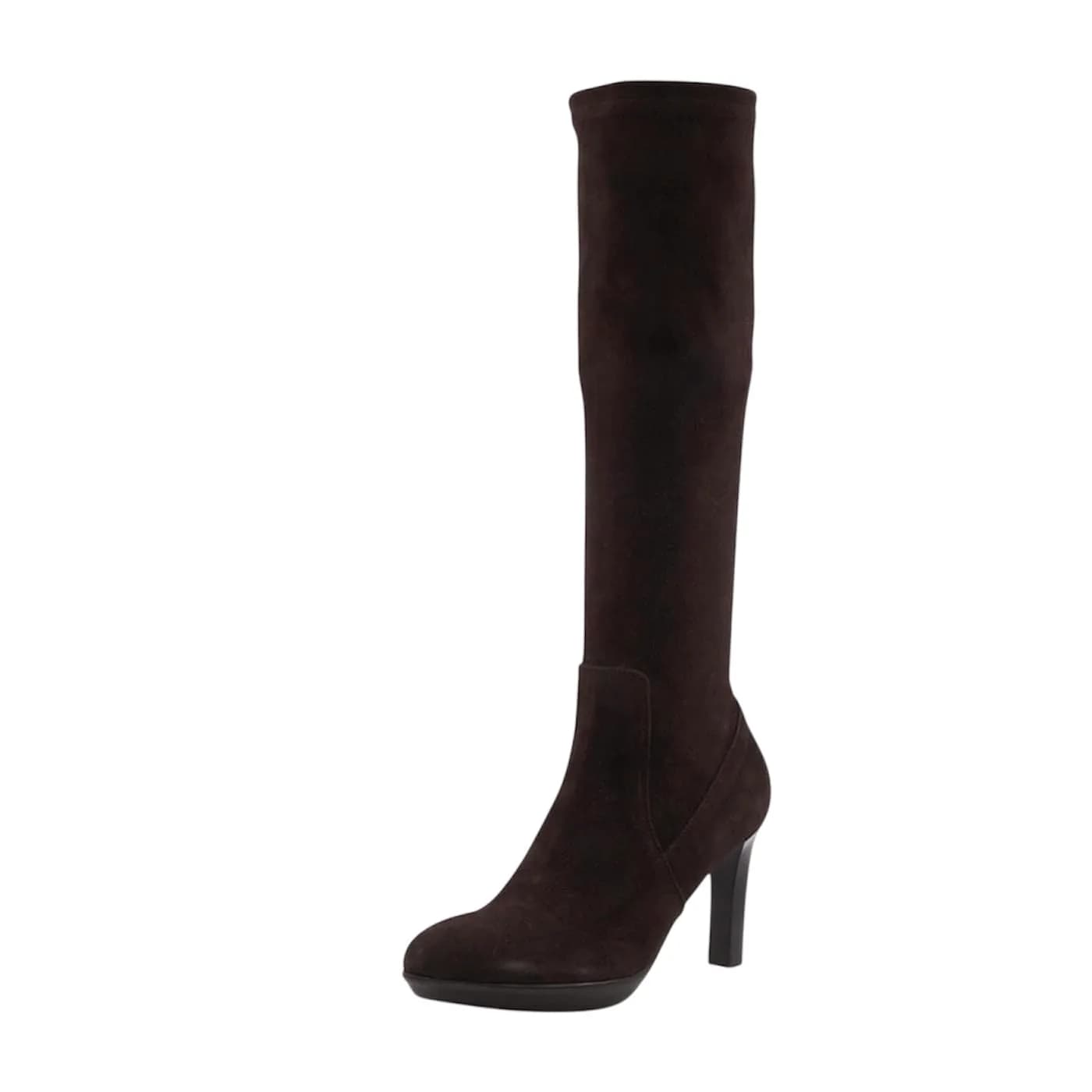 Aquatalia Rhumba Espresso Suede Women's Knee-High Boots | Weatherproof Italian Design