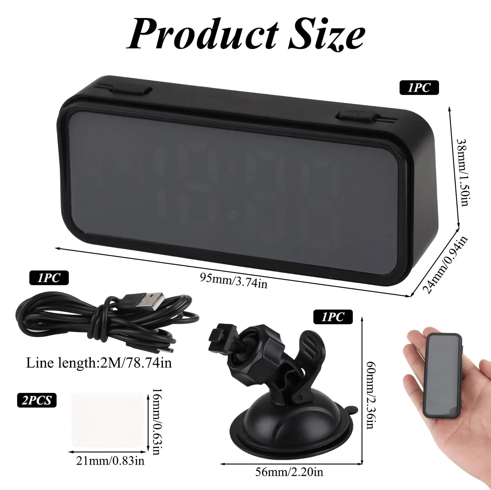 GUGUMO GPS Digital Speedometer for Car MPH | Universal HUD Speed Meter with LED Large Font thumbnail 6