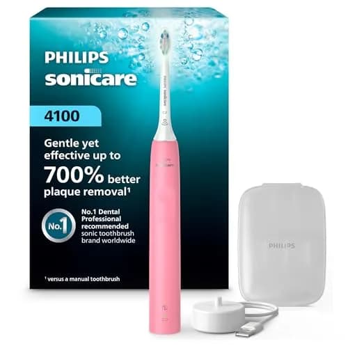 Philips Sonicare 4100 Rechargeable Electric Toothbrush White | Advanced Plaque Removal with Pressure Sensor - main product image