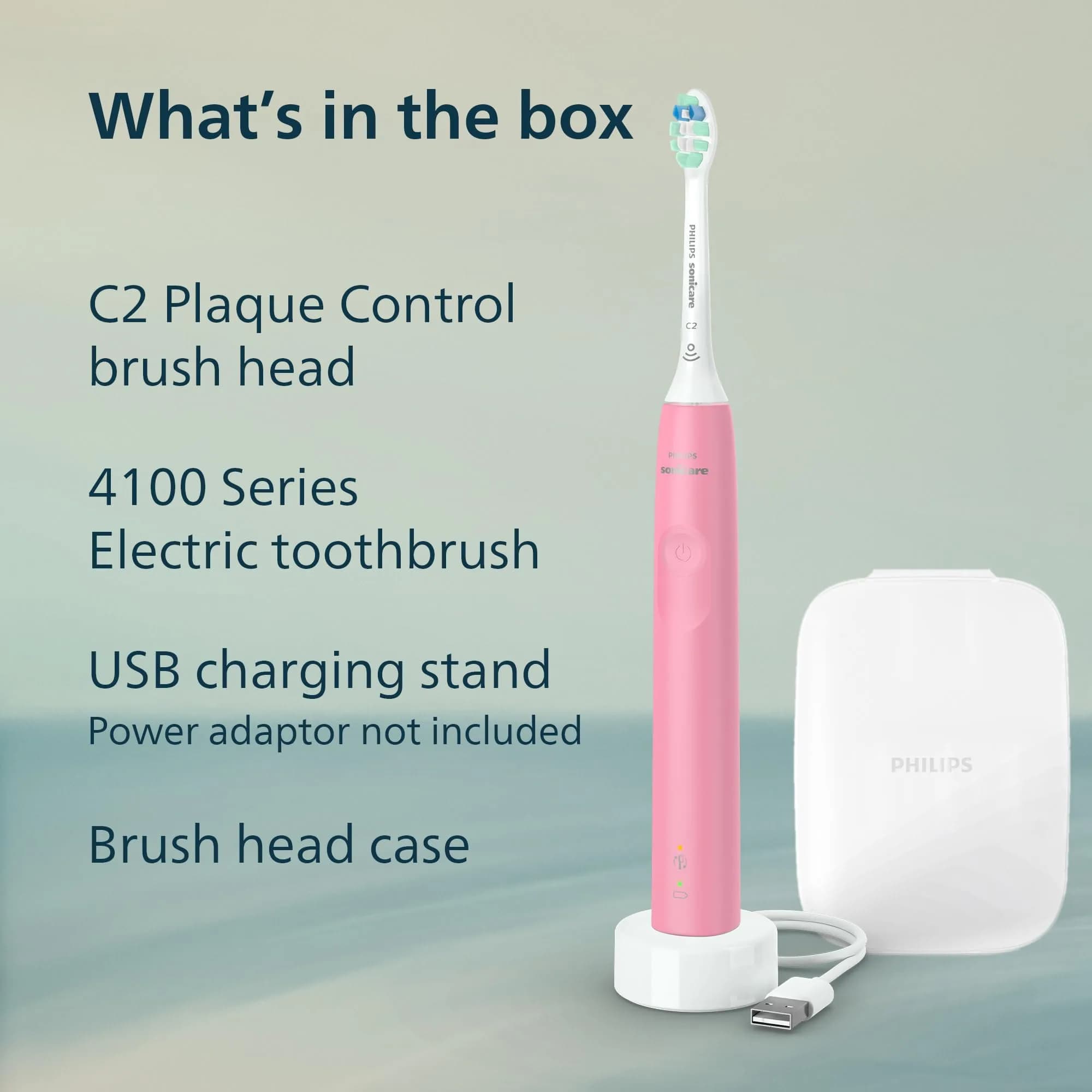 Philips Sonicare 4100 Rechargeable Electric Toothbrush, Deep Pink | Removes 7x More Plaque - view 8