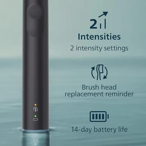 Philips Sonicare 4100 Rechargeable Electric Toothbrush with C2 Brush Head & Travel Case, Black thumbnail 6