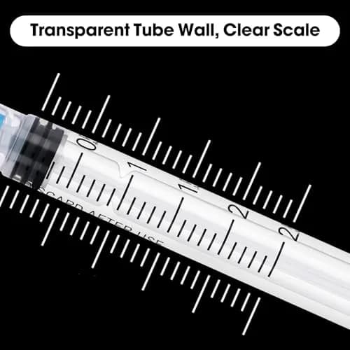Maydeyy 2.5ml Luer Lock Syringe with 23Ga 1inch | Disposable Lab Supplies Pack of 100 thumbnail 3