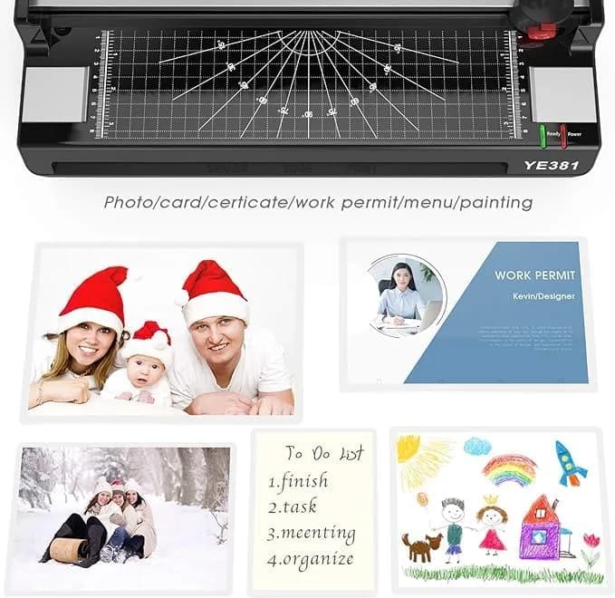 Eficentline YE381 13-inch Thermal & Cold Laminator Machine with 120 Pouches, Trimmer & Rounder | 297mm Max Width thumbnail 4
