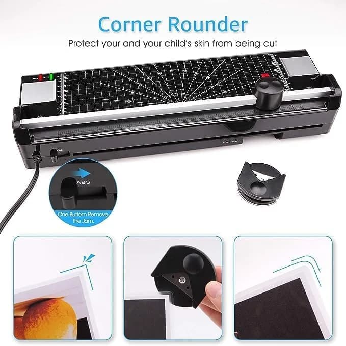 Eficentline YE381 13-inch Thermal & Cold Laminator Machine with 120 Pouches, Trimmer & Rounder | 297mm Max Width thumbnail 8