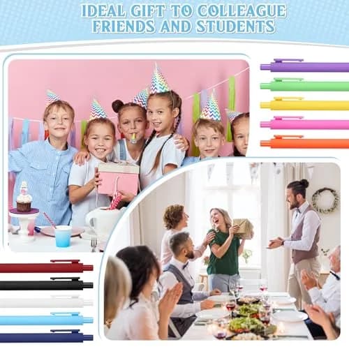Teling 100 Pcs Inspirational Ballpoint Pens Bulk, Classic Colors, 0.5mm | Smooth Writing for Students & Office thumbnail 7