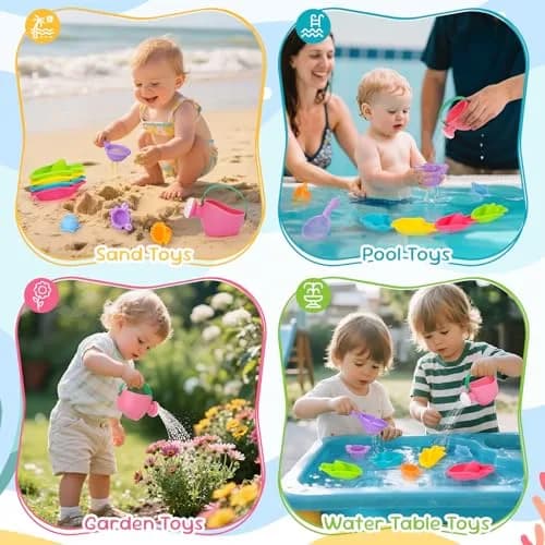 Fajiabao Toddler Bath Toys 9-Piece Ocean Set | BPA-Free Educational Water Play thumbnail 7