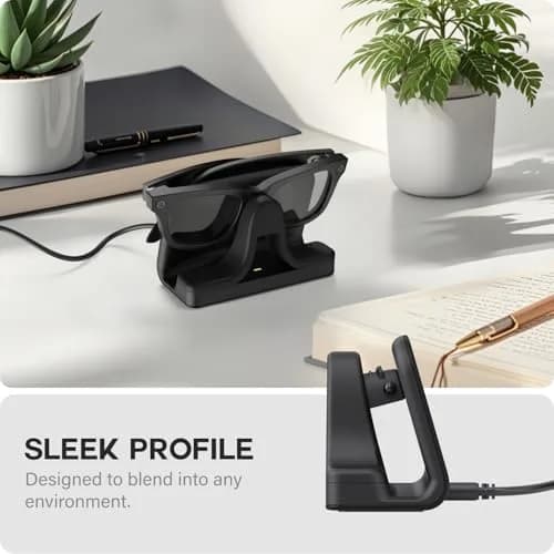 TUSITA Charging Stand & Cable for Ray-Ban Meta Smart Glasses (Gen 1,2) - Black | USB-C thumbnail 5