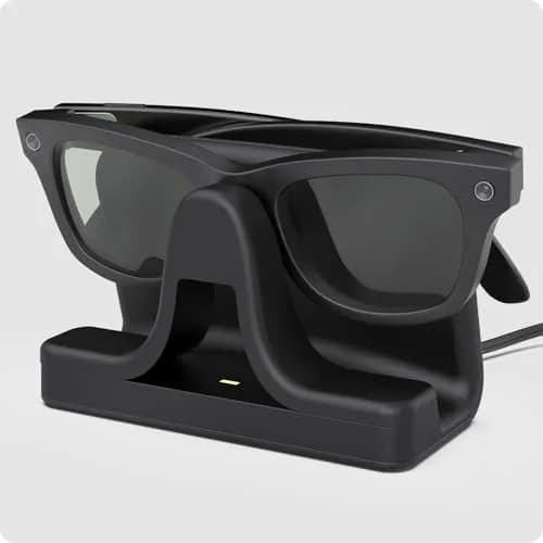 TUSITA Charging Stand & Cable for Ray-Ban Meta Smart Glasses (Gen 1,2) - Black | USB-C thumbnail 2