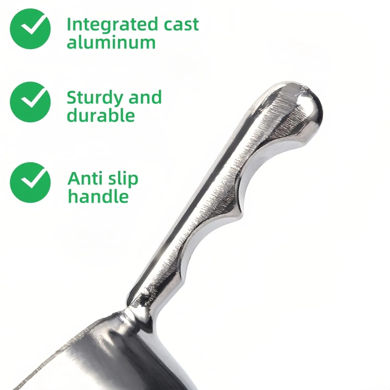 RyanDesign Heavy-Duty Cast Aluminum Kitchen Scoop 12oz (355ml) | Commercial Grade Rust-Proof S-Handle for Ice, Flour, Pet Food - view 5