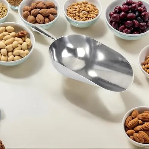 RyanDesign Heavy-Duty Cast Aluminum Kitchen Scoop 73.7cm (29in) | Commercial Grade Rust-Proof S-Handle for Ice, Candy, Flour, Pet Food thumbnail 3