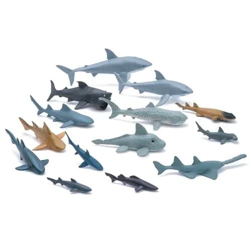 Animal Planet Sea of Sharks Playset – 14 Piece Shark Figures for Kids 3+ | Realistic Ocean Adventure thumbnail 4