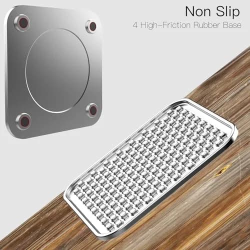 Feedoo Double Layer Stainless Steel Lick Mat for Dogs & Cats 25.19 cm (9.92 in) 2-Pack | Chew-Proof & Non-Slip for Anxiety Relief thumbnail 7