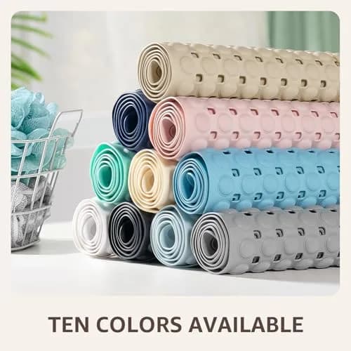 OTHWAY Grey Bathtub Shower Mat Non Slip | 91cm x 41cm (35"x16") with 198 Suction Cups thumbnail 8