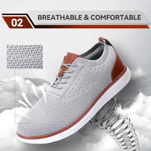 Furuian Men's Steel Toe Shoes Lightweight Safety Tennis Work Sneakers Grey 250g (7.5 US) thumbnail 5