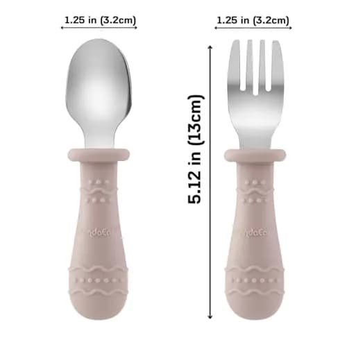 PandaEar 6-in-1 Stainless Steel Baby Feeding Set | Divided Suction Plate, Bowl, Sippy Cup with Straw, Bib, Spoon & Fork | BPA-Free Toddler Feeding Essentials for Self-Feeding (Pink) thumbnail 9