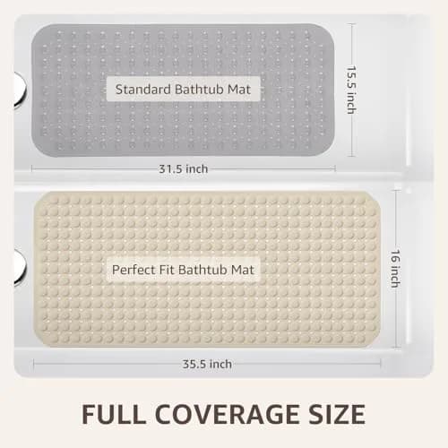 OTHWAY Non-Slip Bath Tub Shower Mat 90cm x 40cm (35" x 16") | Secure Grip for Wet Surfaces thumbnail 4