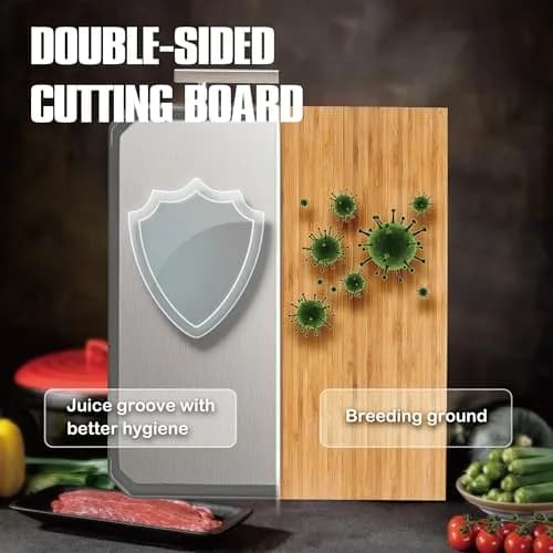 SNOWCLAD Stainless Steel Cutting Board Set of 2 | Durable, Hygienic & Easy to Clean (16x11+12x8.3 Inch) thumbnail 5