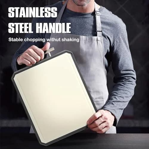 SNOWCLAD Stainless Steel Cutting Board Set of 2 | Durable, Hygienic & Easy to Clean (16x11+12x8.3 Inch) thumbnail 6