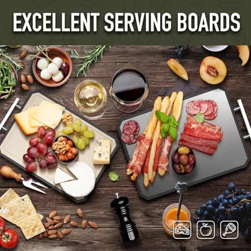 SNOWCLAD Stainless Steel Cutting Board Set of 2 | Durable, Hygienic & Easy to Clean (16x11+12x8.3 Inch) thumbnail 2