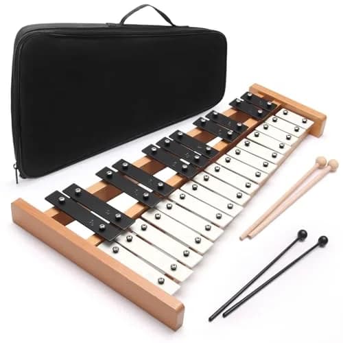 Heuyrao 27 Note Foldable Glockenspiel Xylophone | Bright Aluminum Tone & Compact Design for Beginners & Pros thumbnail 1