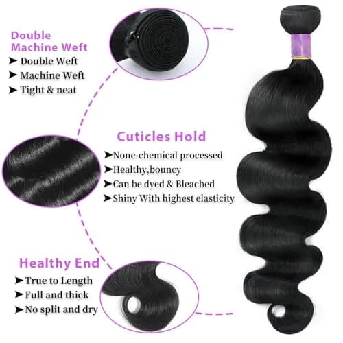 ANNELBEL 16 Inch Body Wave Human Hair Bundles | 100% Unprocessed Brazilian Virgin Hair thumbnail 3