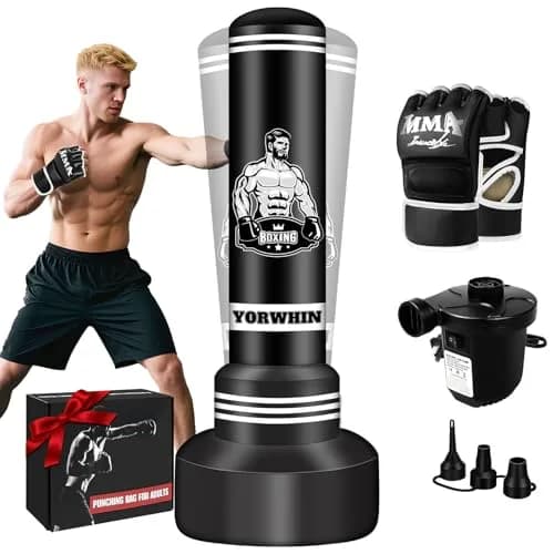 YORWHIN Freestanding Punching Bag 70" (178 cm) with Gloves & Pump | Heavy Duty for Adults & Teens — 69 inch