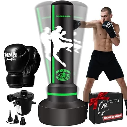 JUOIFIP Heavy Standing Punching Bag for Adults, 70 inch (178 cm) | Complete Boxing Set with Gloves & Pump thumbnail 1