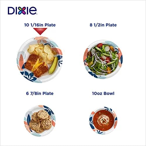 Dixie Ultra Paper Plates 10 Inch (258 Count) | 2X Stronger, Soak-Proof, Microwave-Safe | Kosher Certified thumbnail 5