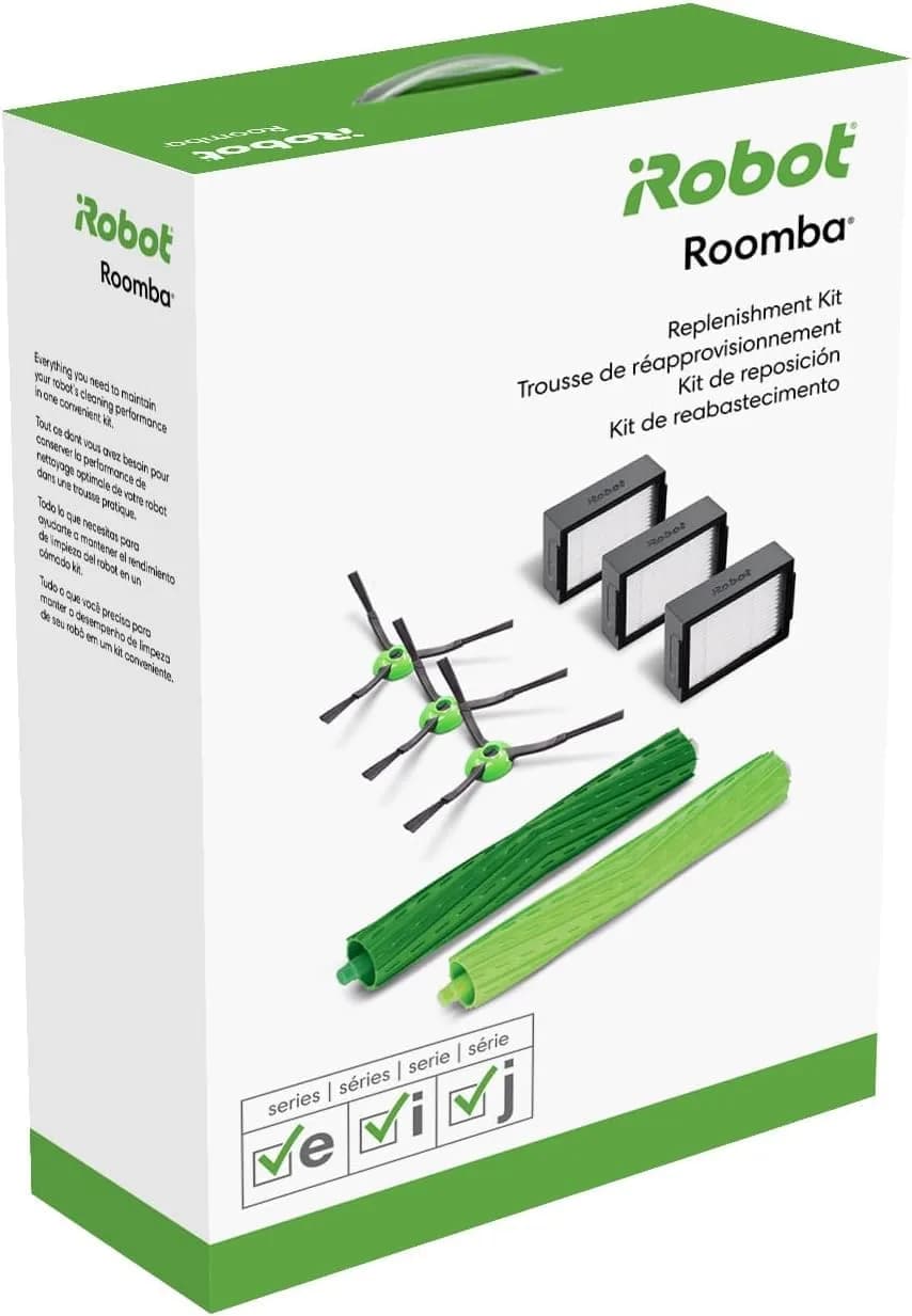iRobot Roomba Replacement Parts Kit for e, i, & j Series | 3 Filters, 3 Edge Brushes & Rubber Brushes (Pack of 6)
